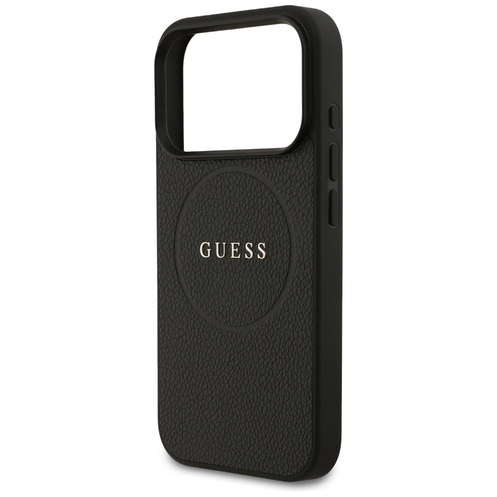 Guess Grained Ring MagSafe case for iPhone 17 Pro - blackeng