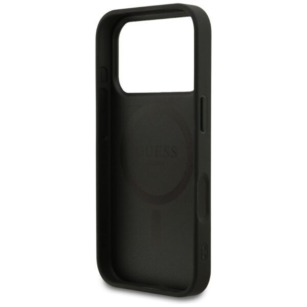 Guess Grained Ring MagSafe case for iPhone 17 Pro - blackeng