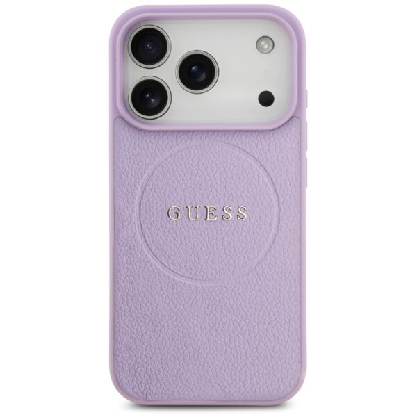 Guess Grained Ring MagSafe case for iPhone 17 Pro - purpleeng
