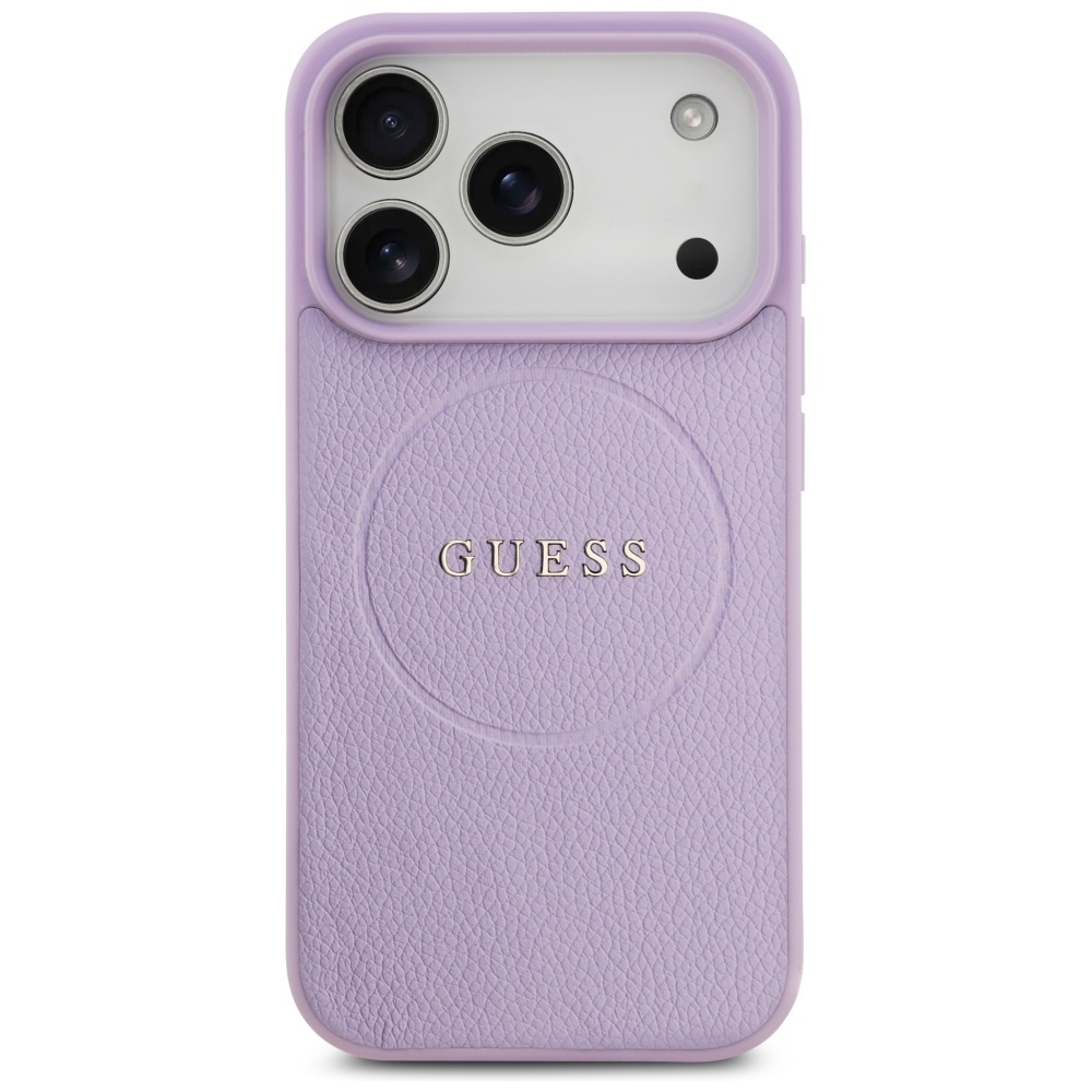 Guess Grained Ring MagSafe case for iPhone 17 Pro - purpleeng