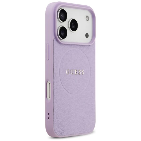 Guess Grained Ring MagSafe case for iPhone 17 Pro - purpleeng