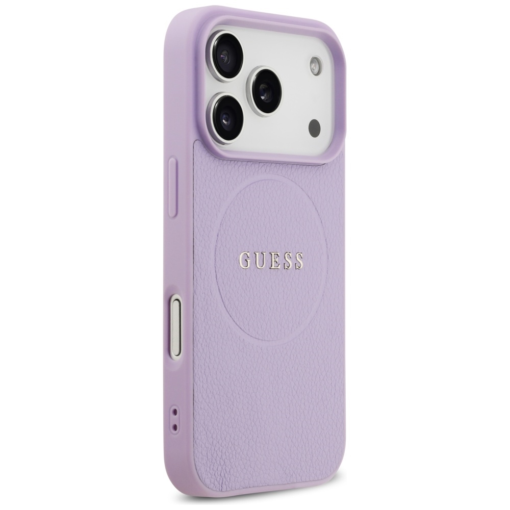 Guess Grained Ring MagSafe case for iPhone 17 Pro - purpleeng