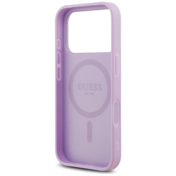 Guess Grained Ring MagSafe case for iPhone 17 Pro - purpleeng