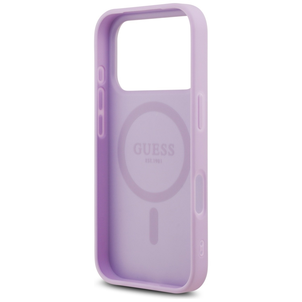 Guess Grained Ring MagSafe case for iPhone 17 Pro - purpleeng
