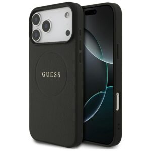Guess Grained Ring MagSafe case for iPhone 17 Pro Max - blackeng