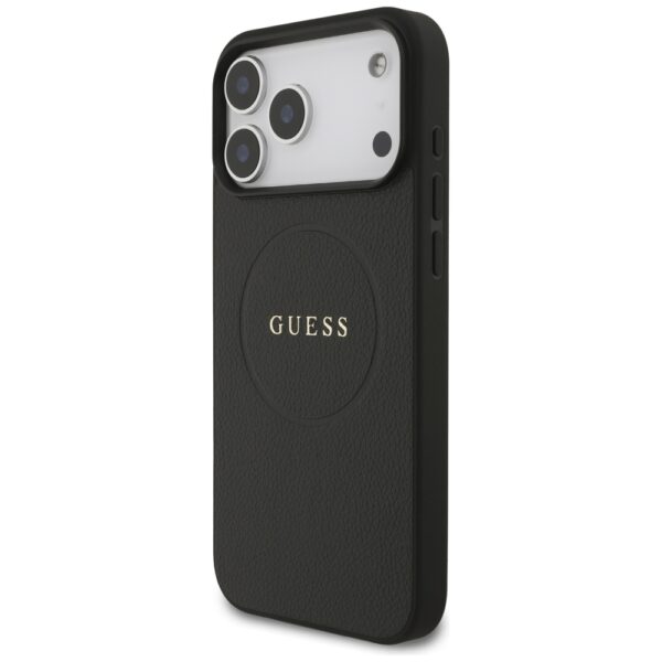 Guess Grained Ring MagSafe case for iPhone 17 Pro Max - blackeng