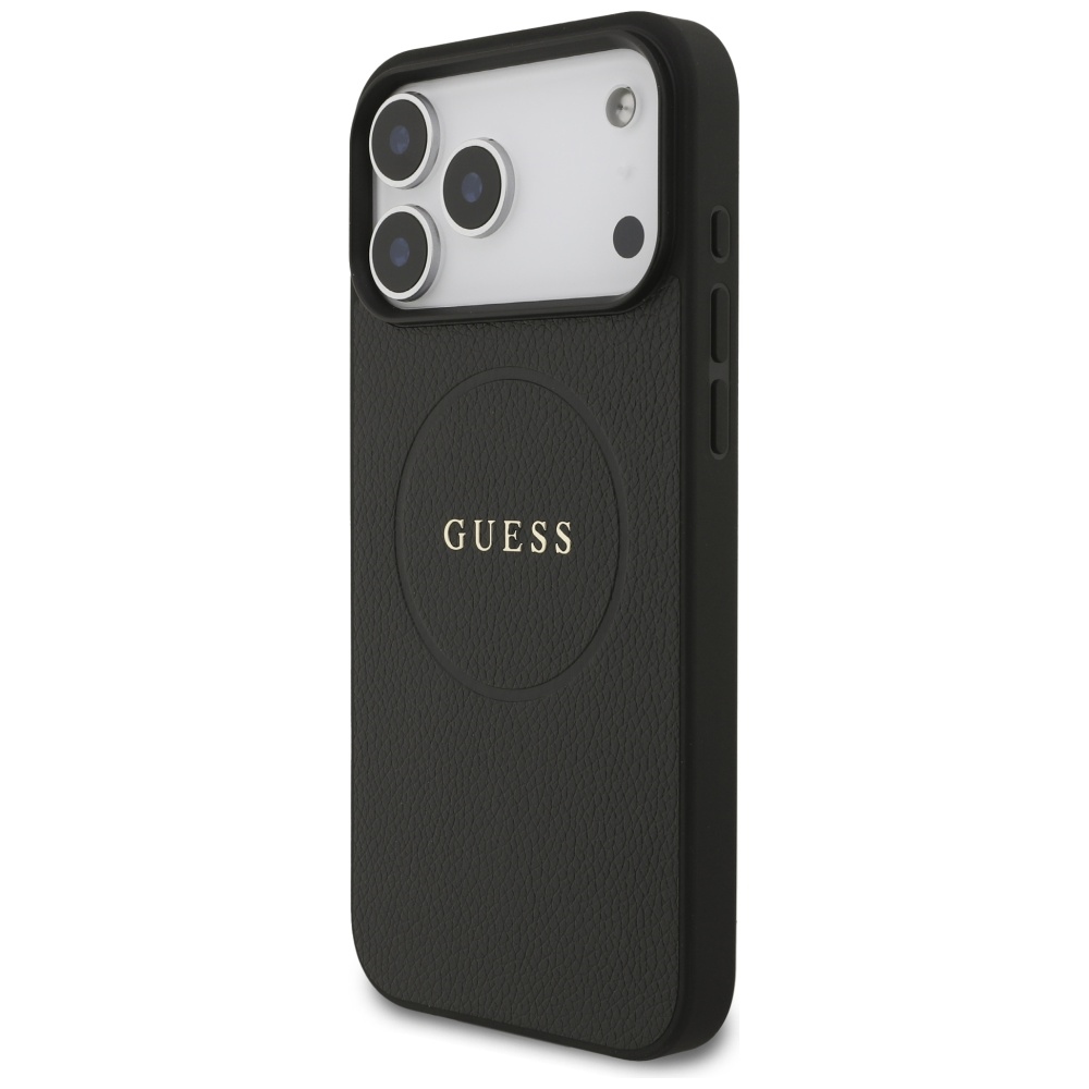 Guess Grained Ring MagSafe case for iPhone 17 Pro Max - blackeng
