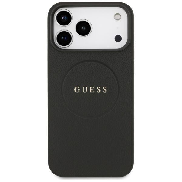 Guess Grained Ring MagSafe case for iPhone 17 Pro Max - blackeng