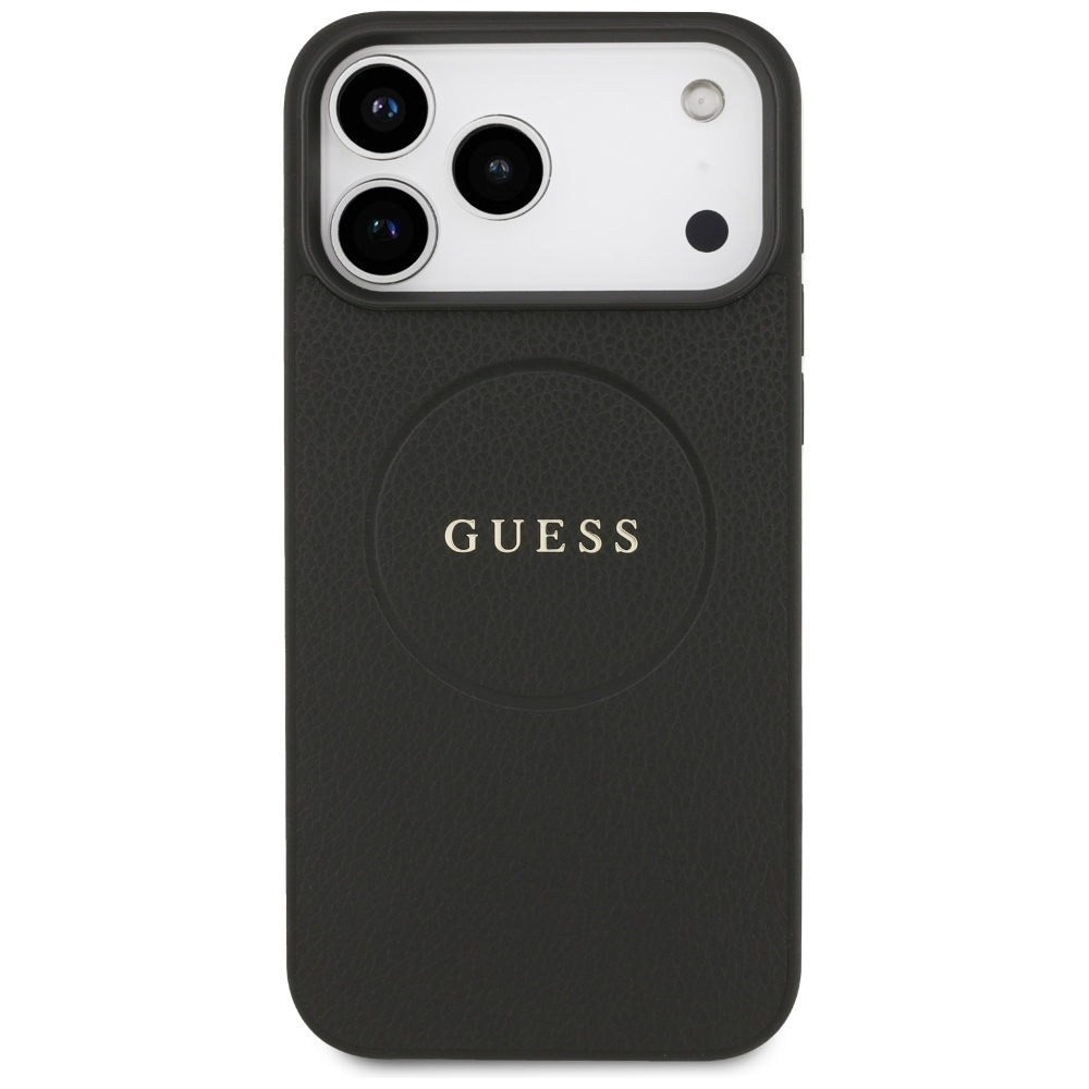 Guess Grained Ring MagSafe case for iPhone 17 Pro Max - blackeng