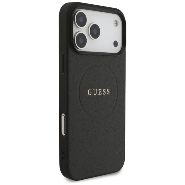 Guess Grained Ring MagSafe case for iPhone 17 Pro Max - blackeng