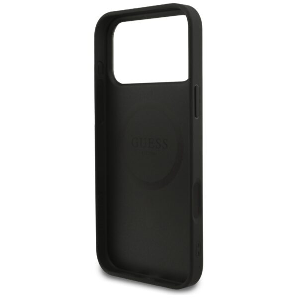 Guess Grained Ring MagSafe case for iPhone 17 Pro Max - blackeng