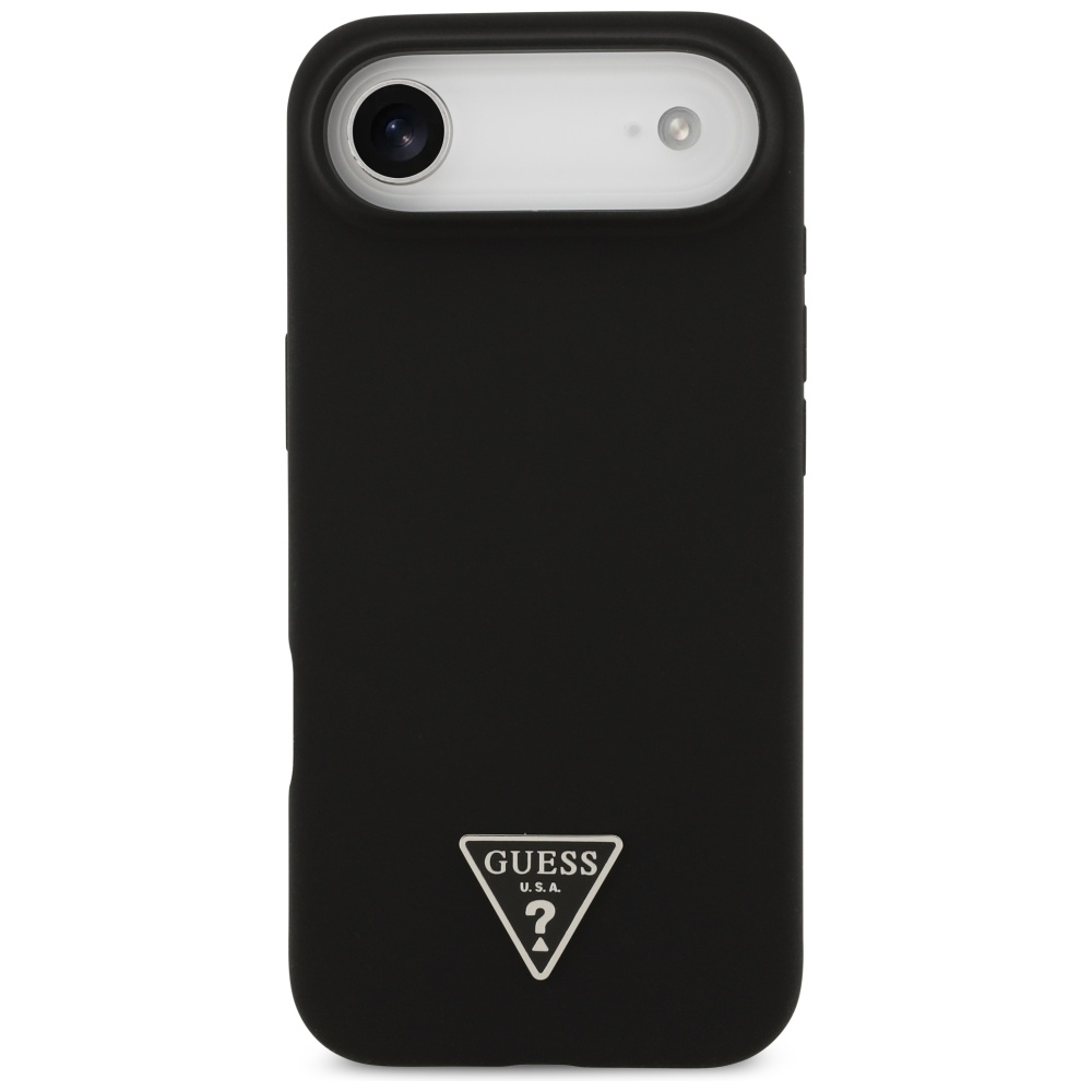 Guess Silicone Triangle Logo MagSafe Case for iPhone 17 Air - Blackeng