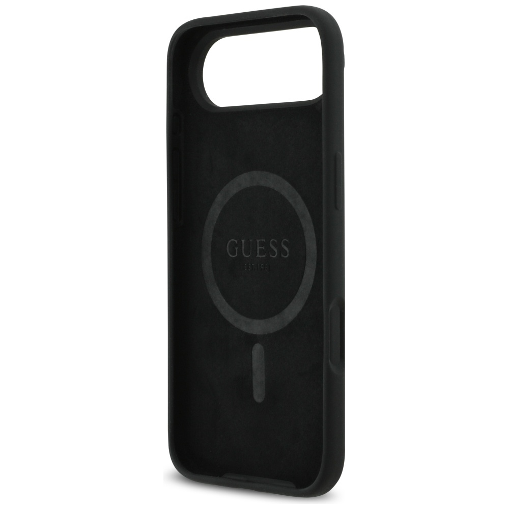 Guess Silicone Triangle Logo MagSafe Case for iPhone 17 Air - Blackeng