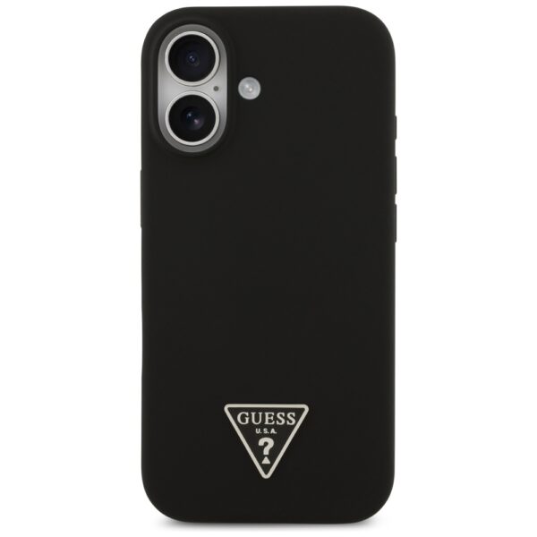 Guess Silicone Triangle Logo MagSafe Case for iPhone 17 - Blackeng