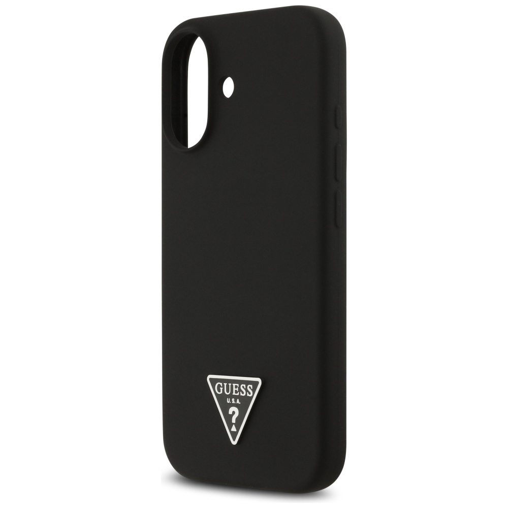 Guess Silicone Triangle Logo MagSafe Case for iPhone 17 - Blackeng