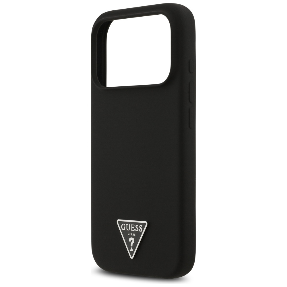 Guess Silicone Triangle Logo MagSafe Case for iPhone 17 Pro - Blackeng