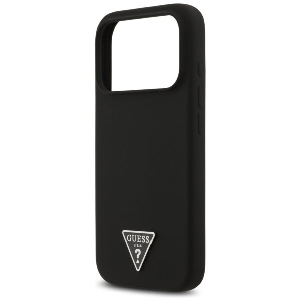 Guess Silicone Triangle Logo MagSafe Case for iPhone 17 Pro Max - Blackeng