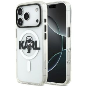 Karl Lagerfeld IML Karl Sketch Logo MagSafe Case for iPhone 17 Pro - Transparenteng