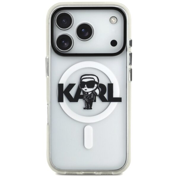 Karl Lagerfeld IML Karl Sketch Logo MagSafe Case for iPhone 17 Pro - Transparenteng