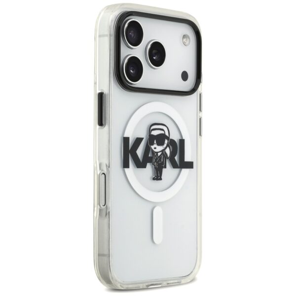 Karl Lagerfeld IML Karl Sketch Logo MagSafe Case for iPhone 17 Pro - Transparenteng