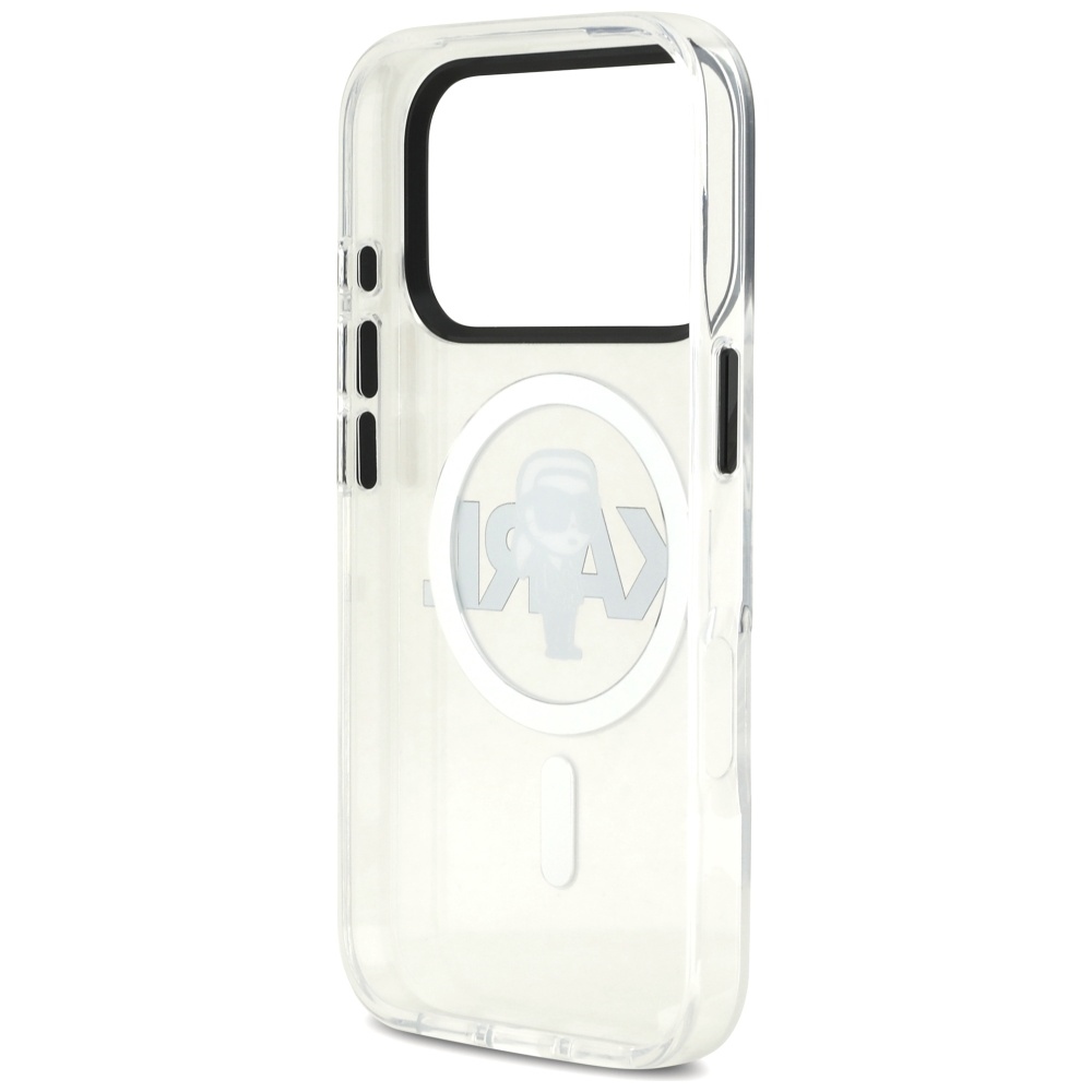 Karl Lagerfeld IML Karl Sketch Logo MagSafe Case for iPhone 17 Pro - Transparenteng