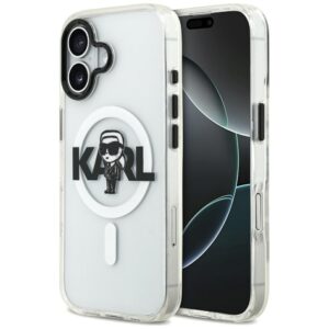 Karl Lagerfeld IML Karl Sketch Logo MagSafe Case for iPhone 17 - Transparenteng