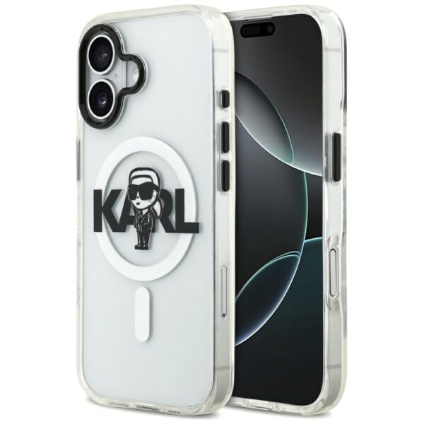 Karl Lagerfeld IML Karl Sketch Logo MagSafe Case for iPhone 17 - Transparenteng
