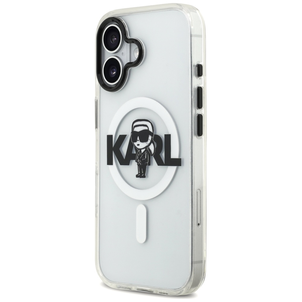 Karl Lagerfeld IML Karl Sketch Logo MagSafe Case for iPhone 17 - Transparenteng