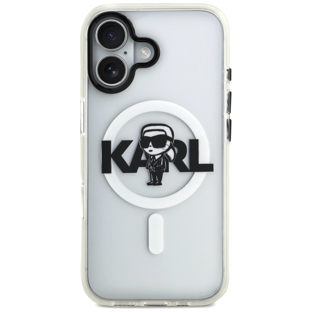 Karl Lagerfeld IML Karl Sketch Logo MagSafe Case for iPhone 17 - Transparenteng