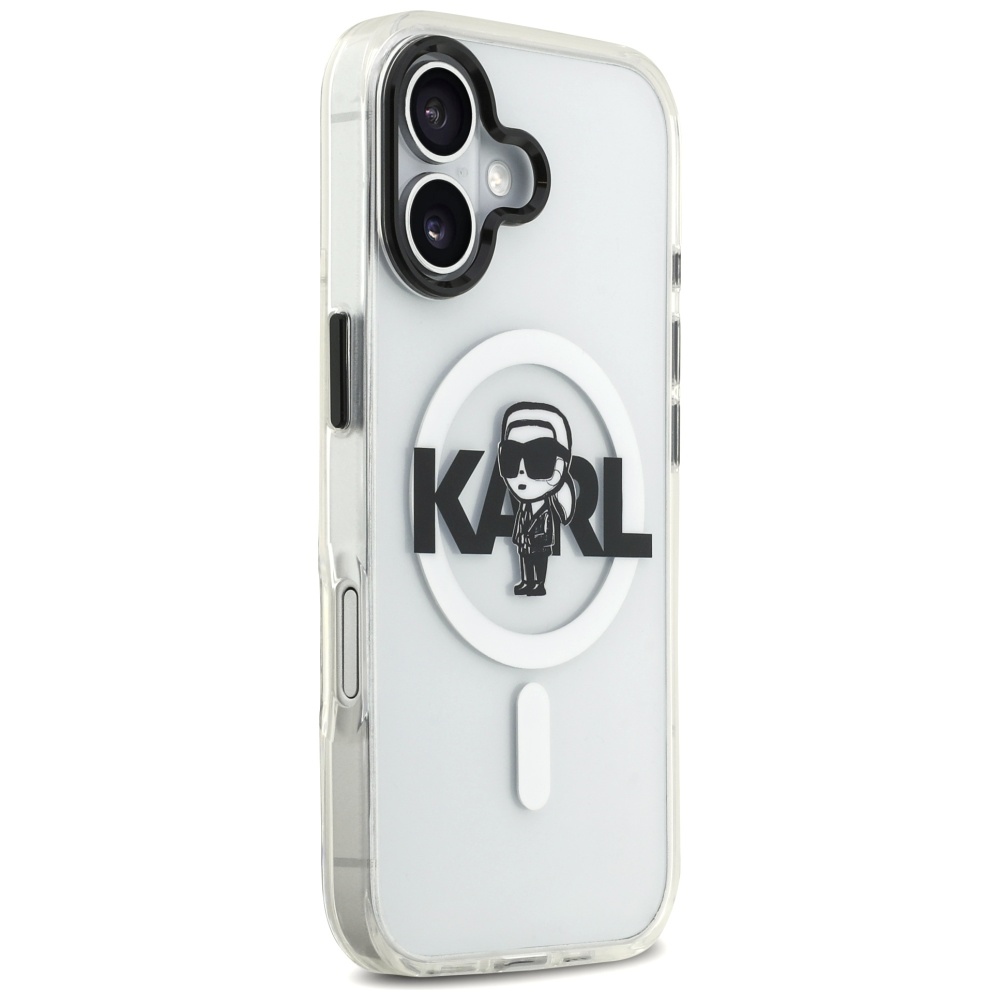 Karl Lagerfeld IML Karl Sketch Logo MagSafe Case for iPhone 17 - Transparenteng