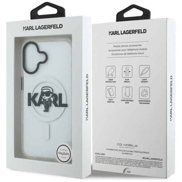 Karl Lagerfeld IML Karl Sketch Logo MagSafe Case for iPhone 17 - Transparenteng