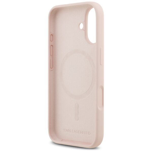 Karl Lagerfeld Silicone Karl&Choupette Ring MagSafe Case for iPhone 17 - Pinkeng