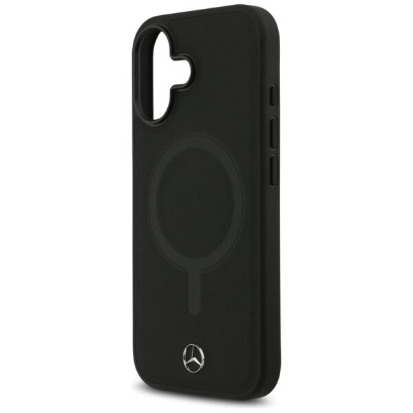 Mercedes Plain Smooth Leather MagSafe case for iPhone 17 - blackeng