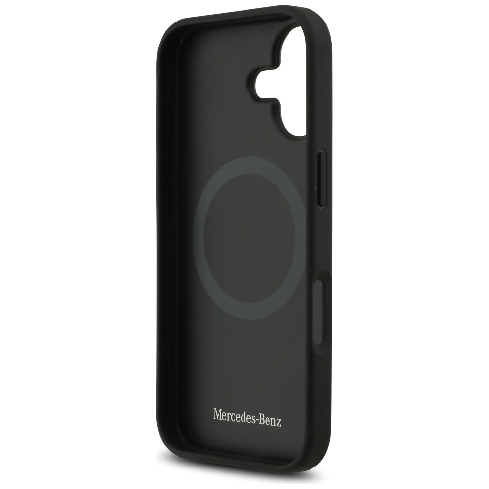 Mercedes Plain Smooth Leather MagSafe case for iPhone 17 - blackeng
