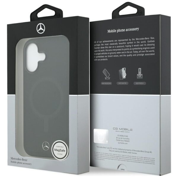 Mercedes Plain Smooth Leather MagSafe case for iPhone 17 - blackeng