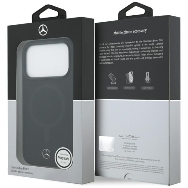 Mercedes Plain Smooth Leather MagSafe Case for iPhone 17 Pro - Blackeng