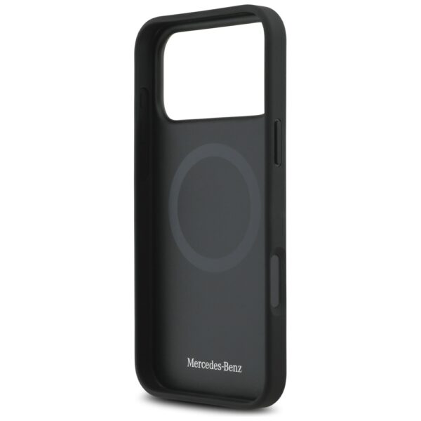 Mercedes Plain Smooth Leather MagSafe Case for iPhone 17 Pro Max - Blackeng