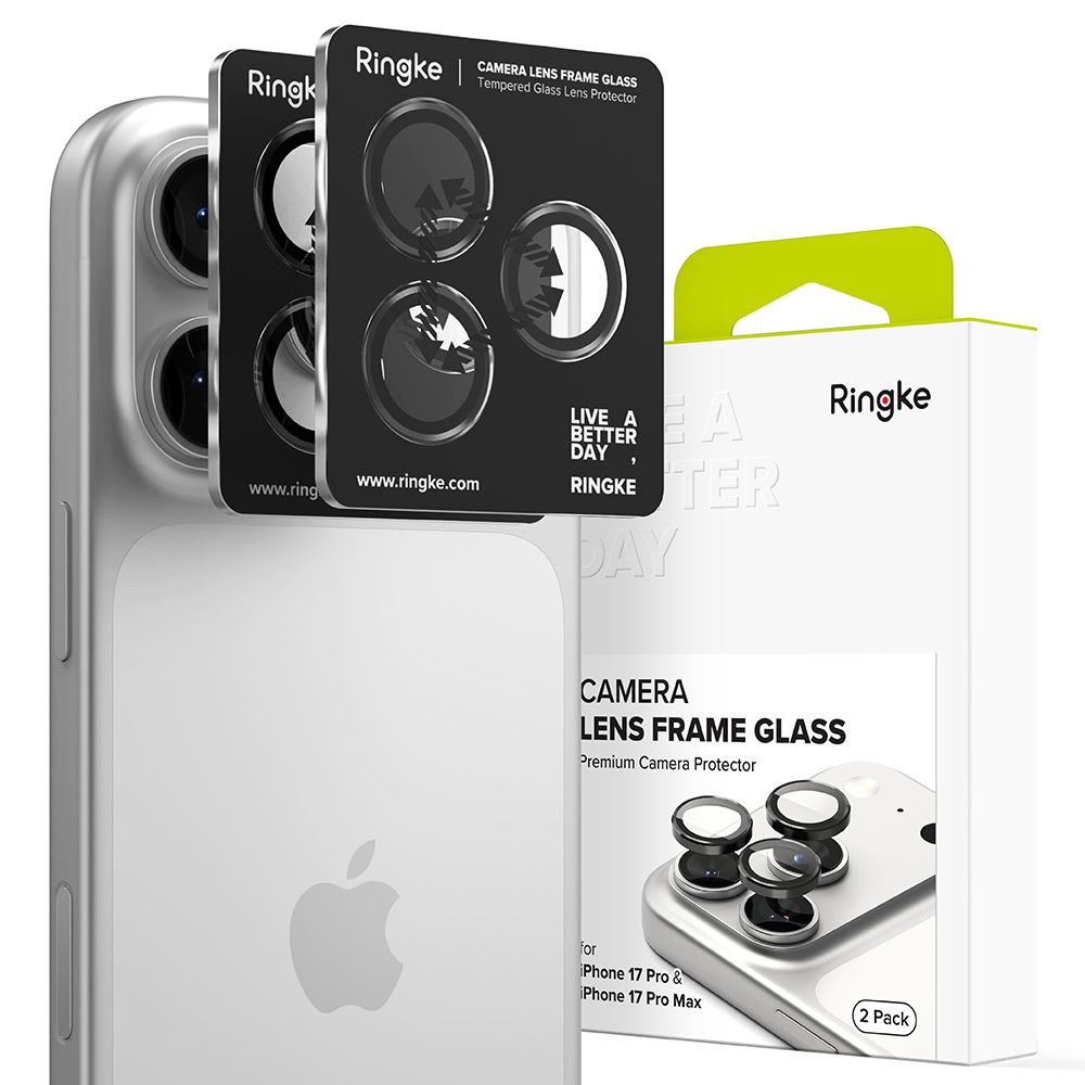 Ringke Camera Frame Protector 2-pack for iPhone 17 Pro / 17 Pro Max - Blackeng