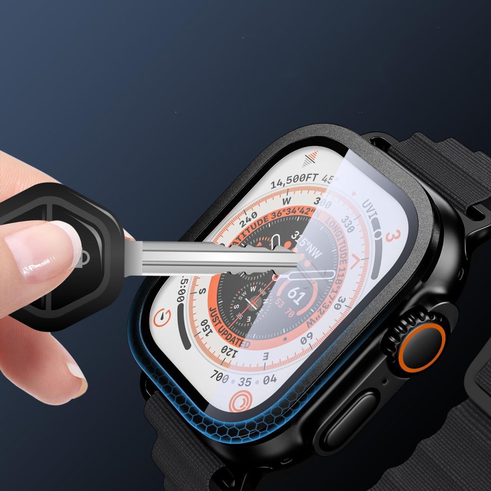 Tech-Protect Glass Ring 2-pack for Apple Watch Ultra 49mm - Blackeng