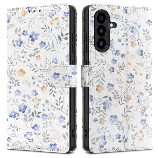 Tech-Protect Wallet Case for Samsung Galaxy A26 5G / A17 4G / 5G - Daisies with Leaveseng