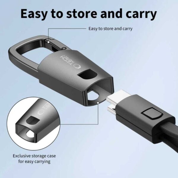 Tech-Protect Ultraboost DNA Cable with Keychain USB-C PD 60W / 3A - Grayeng