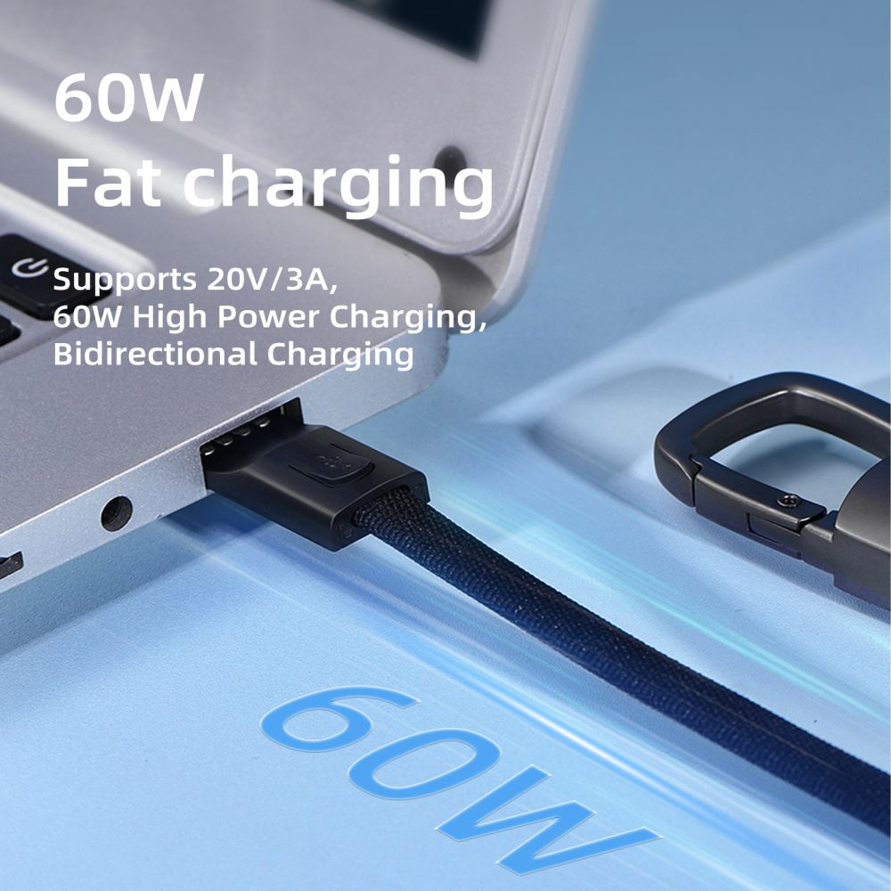 Tech-Protect Ultraboost DNA Cable with Keychain USB-C PD 60W / 3A - Grayeng