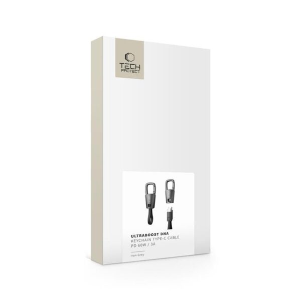 Tech-Protect Ultraboost DNA Cable with Keychain USB-C PD 60W / 3A - Grayeng
