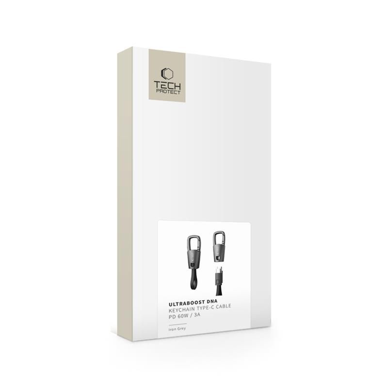 Tech-Protect Ultraboost DNA Cable with Keychain USB-C PD 60W / 3A - Grayeng