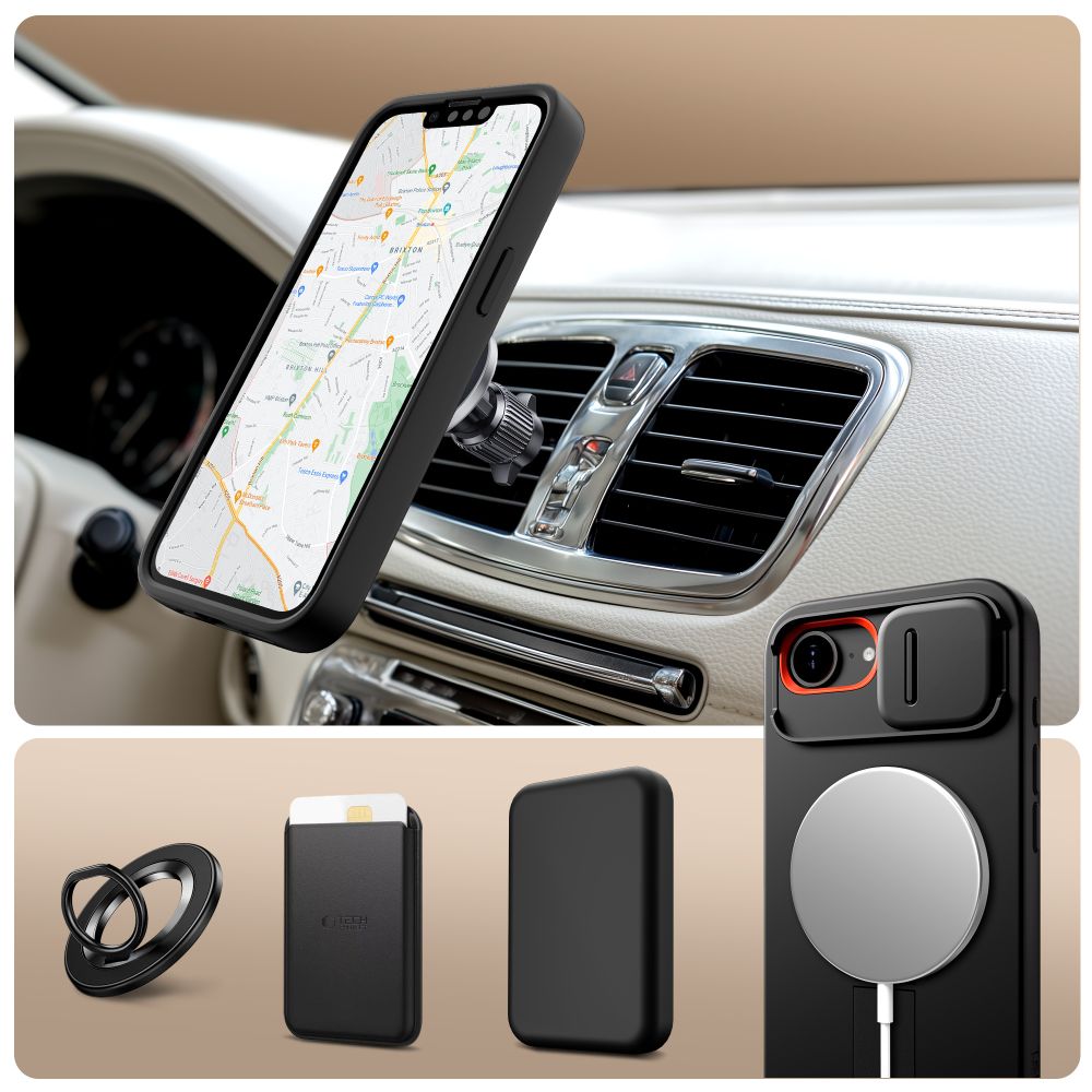 Tech-Protect Kevlar Aura MagSafe Case for iPhone 16e - Blackeng