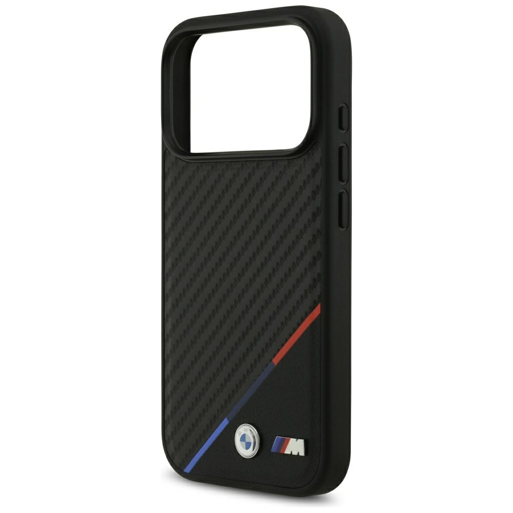 BMW M Carbon Tricolor Line MagSafe Case for iPhone 17 Pro - Blackeng