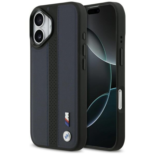 199863_1 BMW M Perforated Stripe Logo MagSafe Case for iPhone 17 - Navy Blueeng