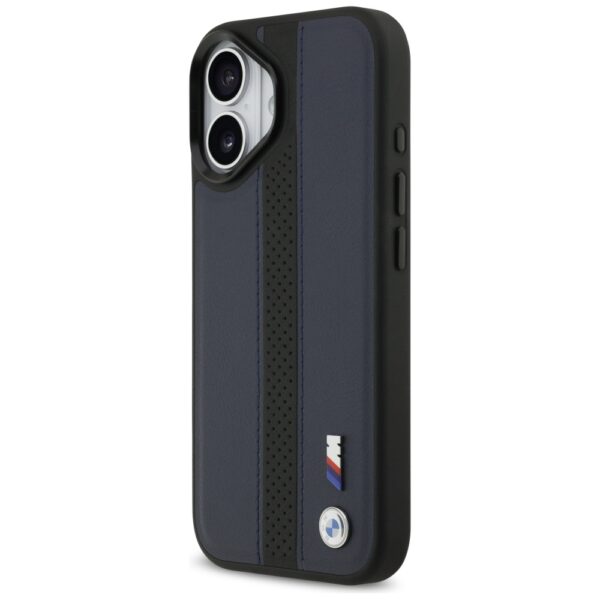 199863_2 BMW M Perforated Stripe Logo MagSafe Case for iPhone 17 - Navy Blueeng