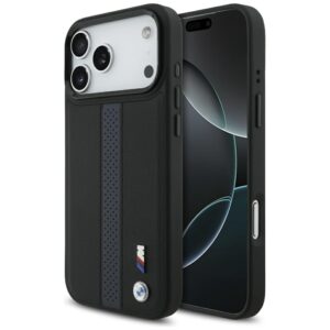 BMW M Perforated Stripe Logo MagSafe Case for iPhone 17 Pro Max - Blueeng