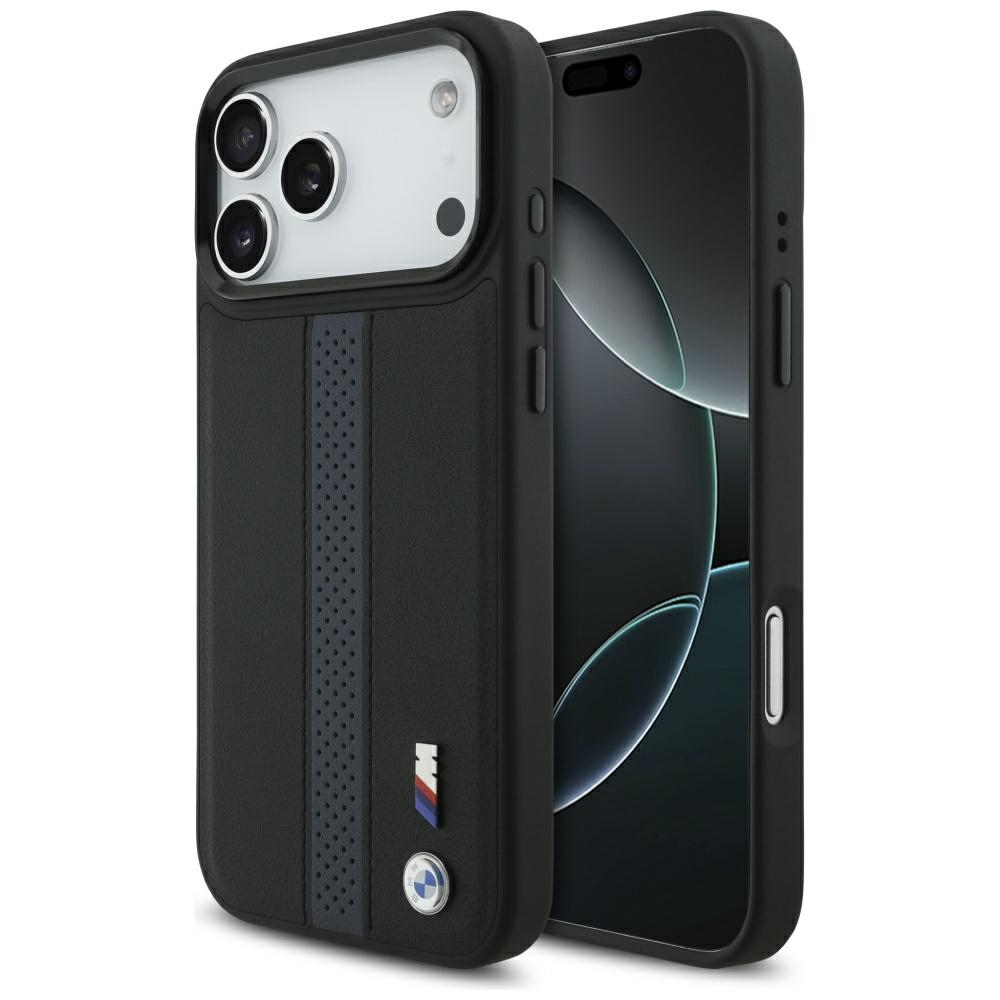 BMW M Perforated Stripe Logo MagSafe Case for iPhone 17 Pro Max - Blueeng